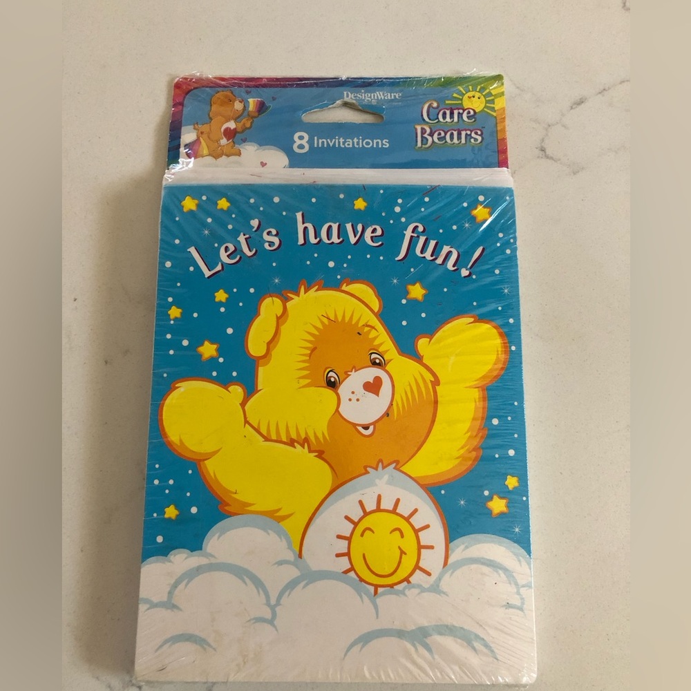 Vintage CARE BEAR NEW IN PACKAGE INVITATIONS FOR 8 CAN BE FOR ANY OCCASION